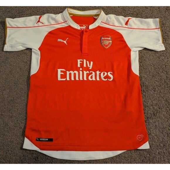 Puma 2015/16 Arsenal F.C. Red Soccer Jersey Youth Large - Picture 1 of 6